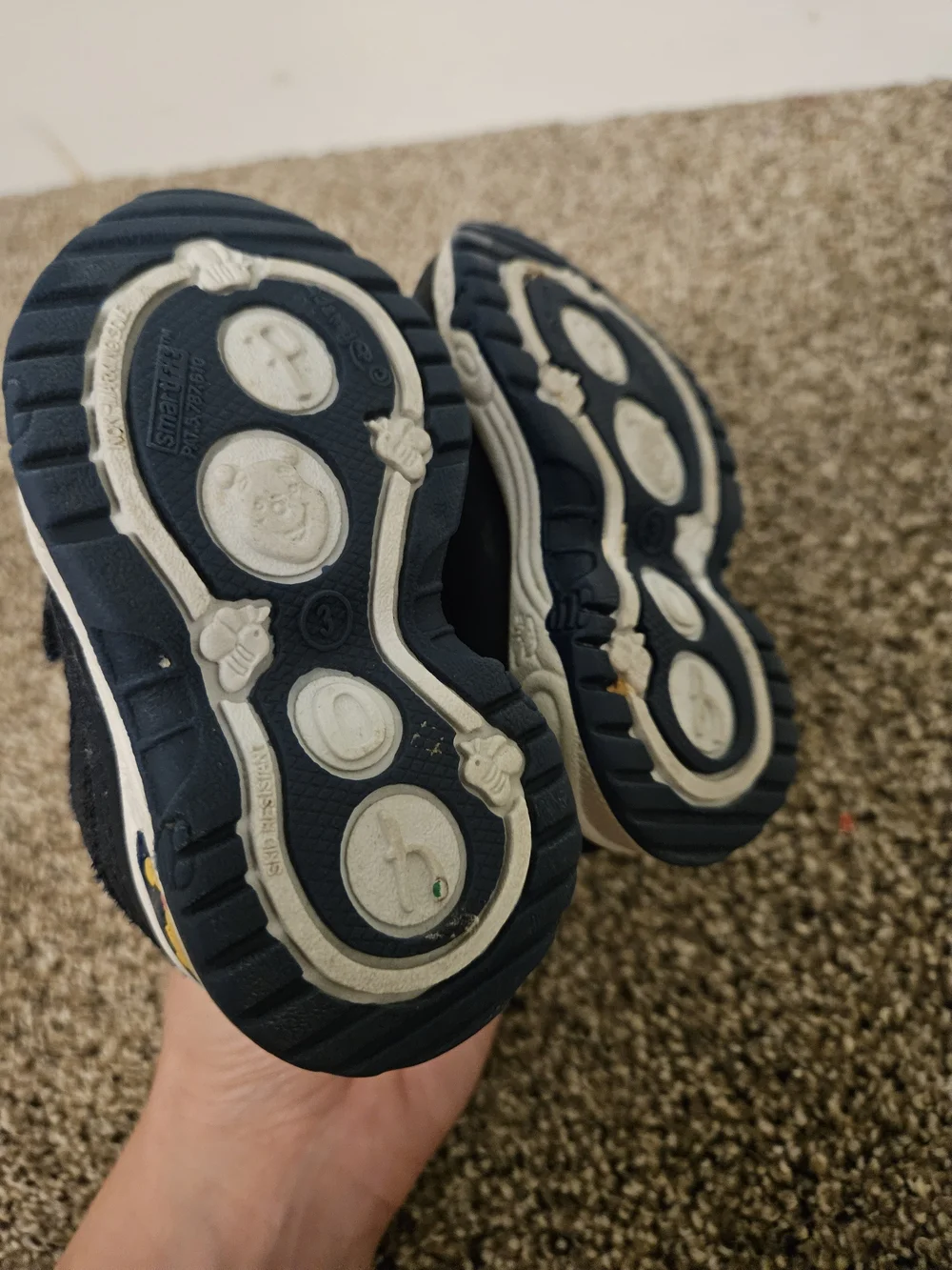 Pooh Vintage Navy & Yellow Toddler Sneakers